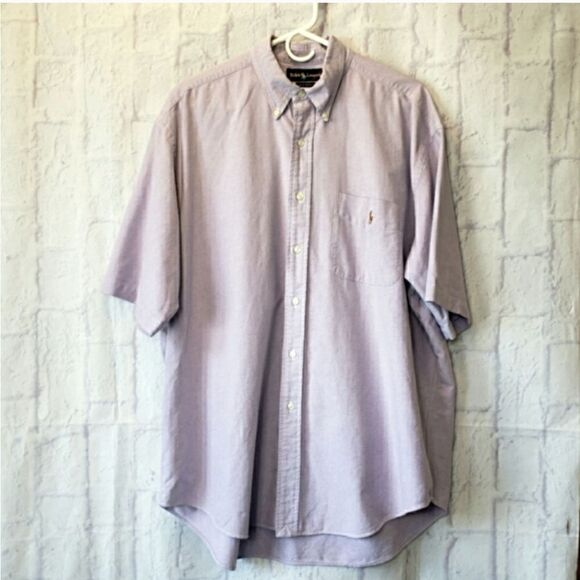 RALPH LAUREN Oversized BIG SHIRT Cotton Button-down Shirt Large - Picture 1 of 7